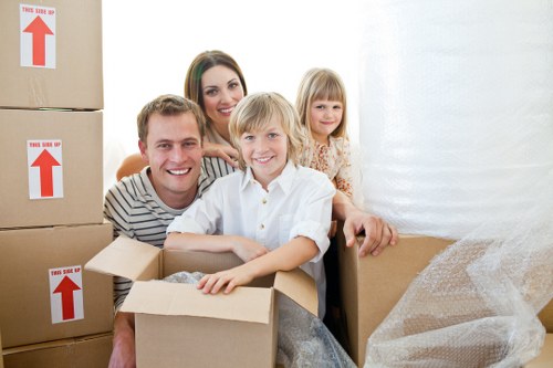 Van loaded with stored items for secure transportation